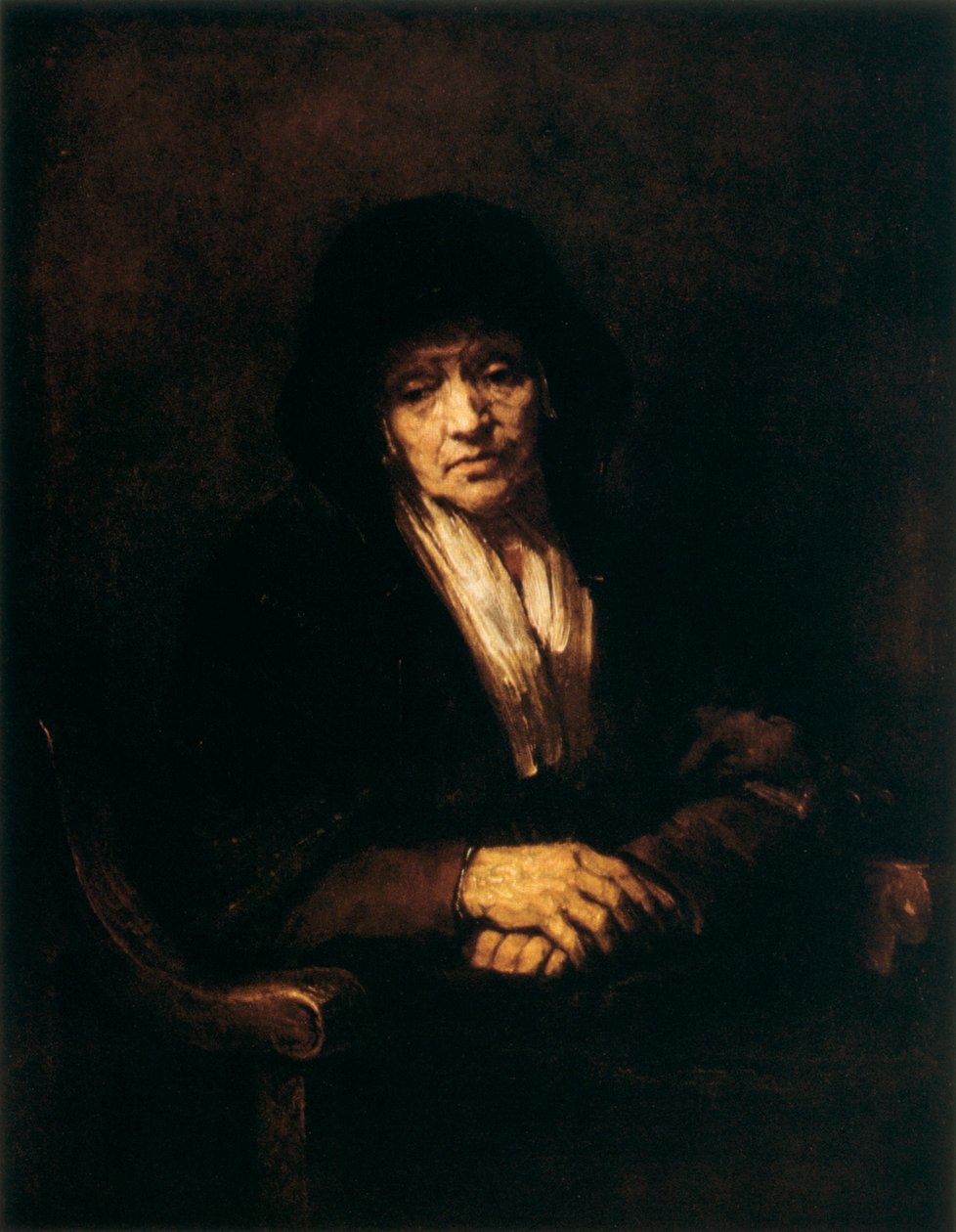 Vanhan naisen muotokuva, 1654 tekijältä Rembrandt van Rijn