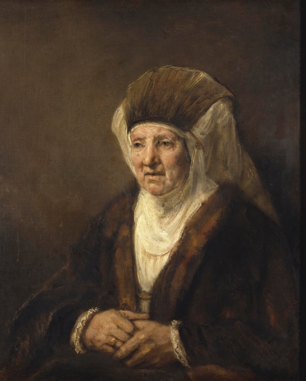 Vanhan naisen muotokuva, 1655 tekijältä Rembrandt van Rijn