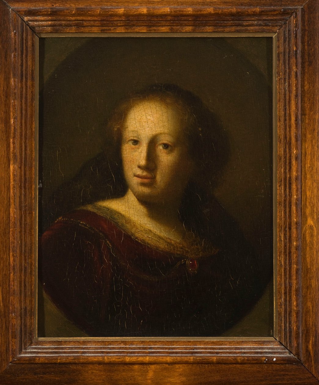 Naisten muotokuva, jossa on rubiini-riipus tekijältä Rembrandt van Rijn