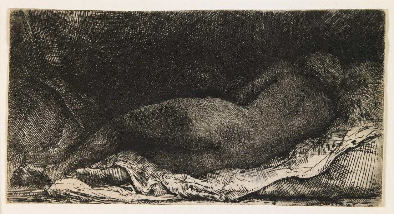 Makaava nainen tekijältä Rembrandt van Rijn