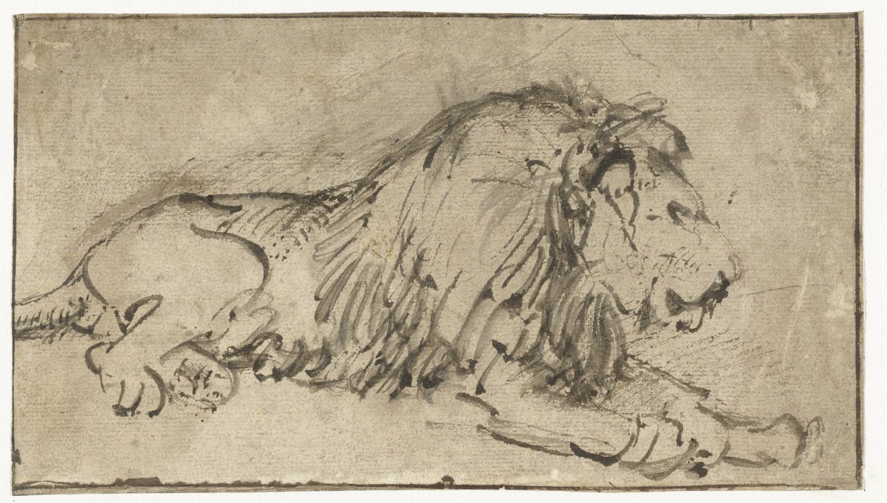Makaava leijona tekijältä Rembrandt van Rijn