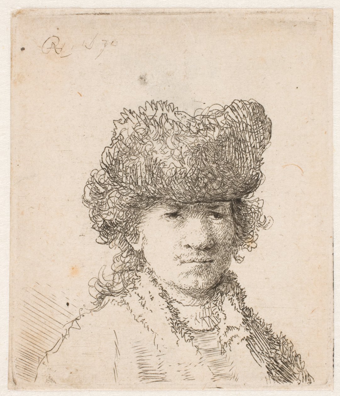 Rembrandt turkislakissa: pukeutuminen, valo: rintakuva tekijältä Rembrandt van Rijn