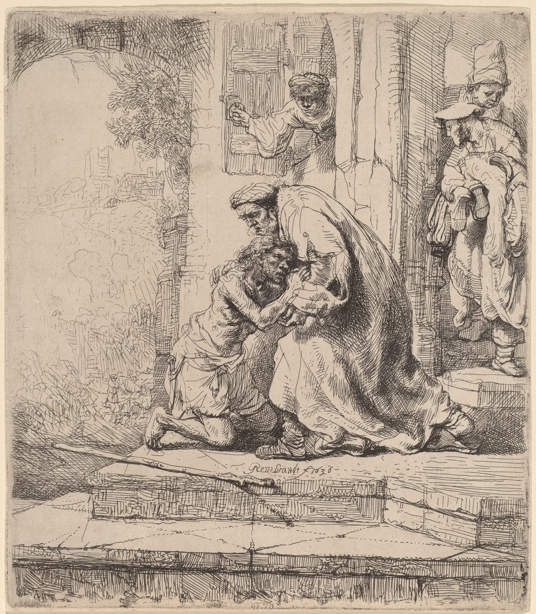 Tuhlaajapojan paluu tekijältä Rembrandt van Rijn