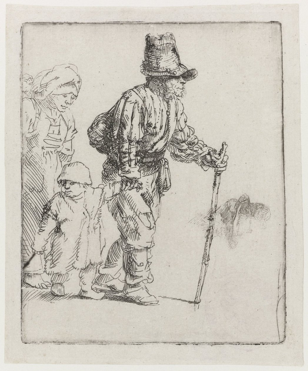 Kiertävä maanviljelijäperhe tekijältä Rembrandt van Rijn