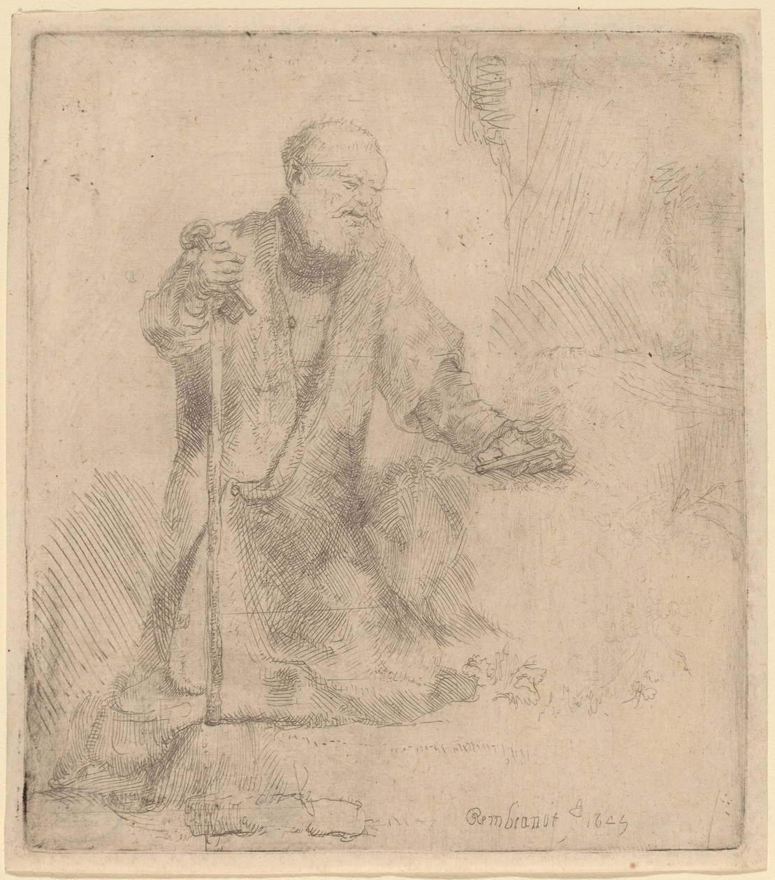 Pyhä Pietari katumuksessa tekijältä Rembrandt van Rijn