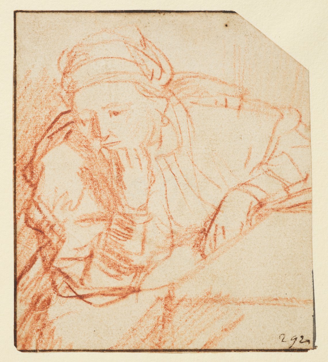 Saskia istuu pöydän ääressä, tekijältä Rembrandt van Rijn