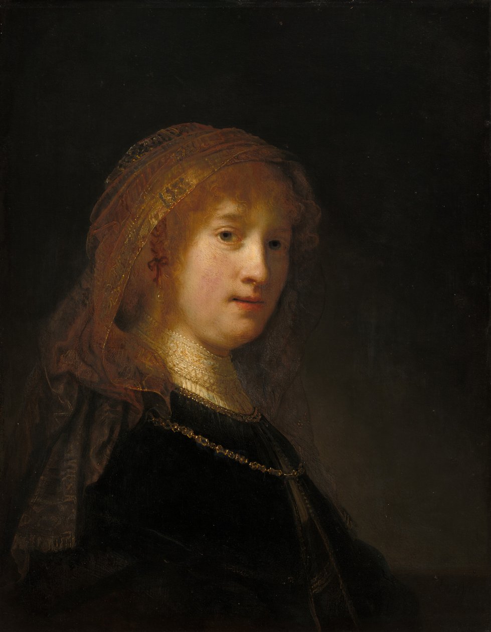 Saskia van Uylenburgh, taiteilijan vaimo tekijältä Rembrandt van Rijn