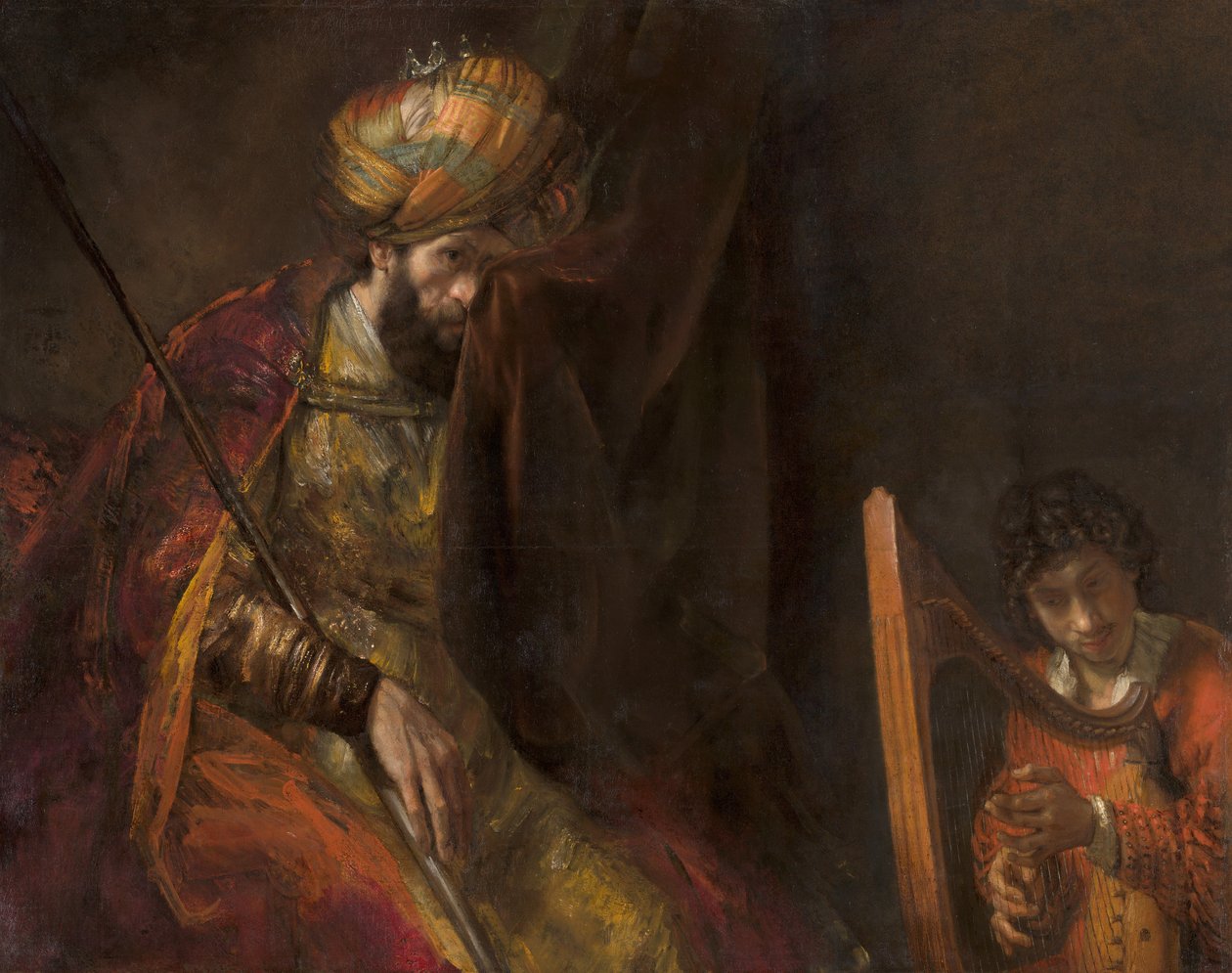 Saul ja David, noin 1655-1658. tekijältä Rembrandt van Rijn