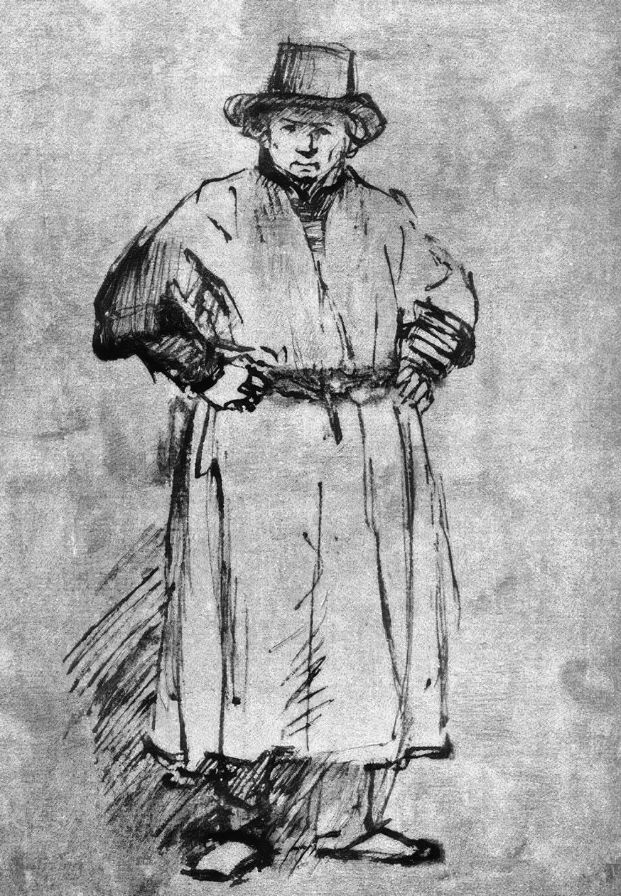 Selbstbildnis im Malermantel tekijältä Rembrandt van Rijn