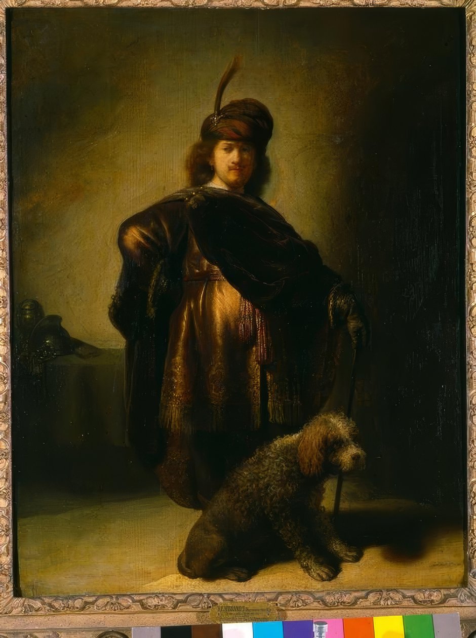 Selbstbildnis in orientalischem Kostüm tekijältä Rembrandt van Rijn