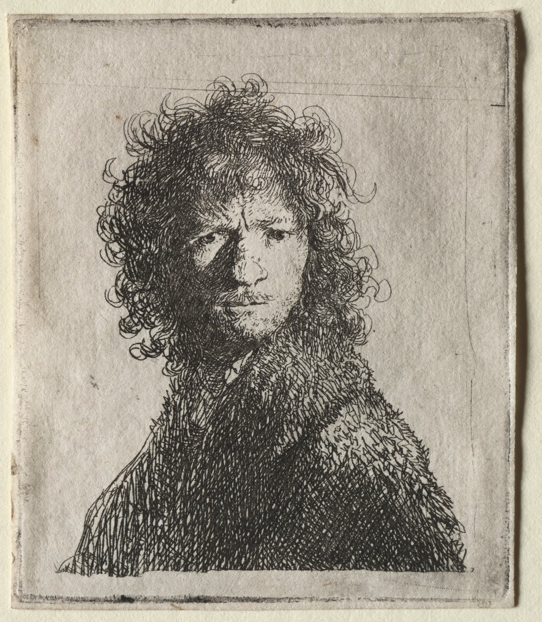 Omakuva kulmien rypistäminen: Rintakuva tekijältä Rembrandt van Rijn