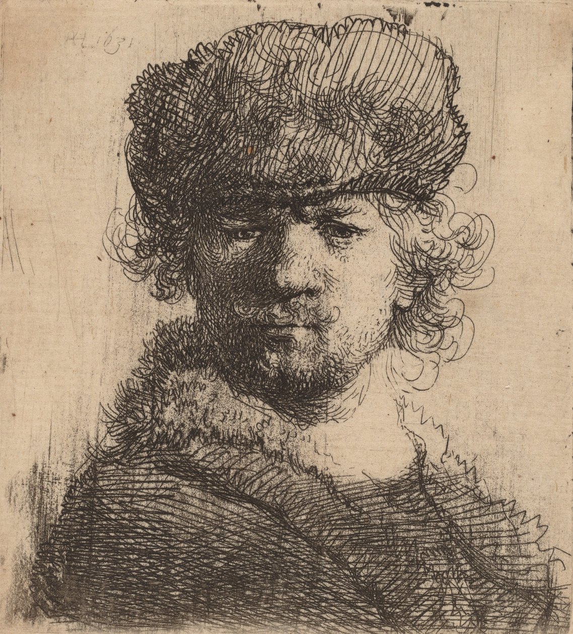 Omakuva raskaassa turkislakissa, 1631. tekijältä Rembrandt van Rijn