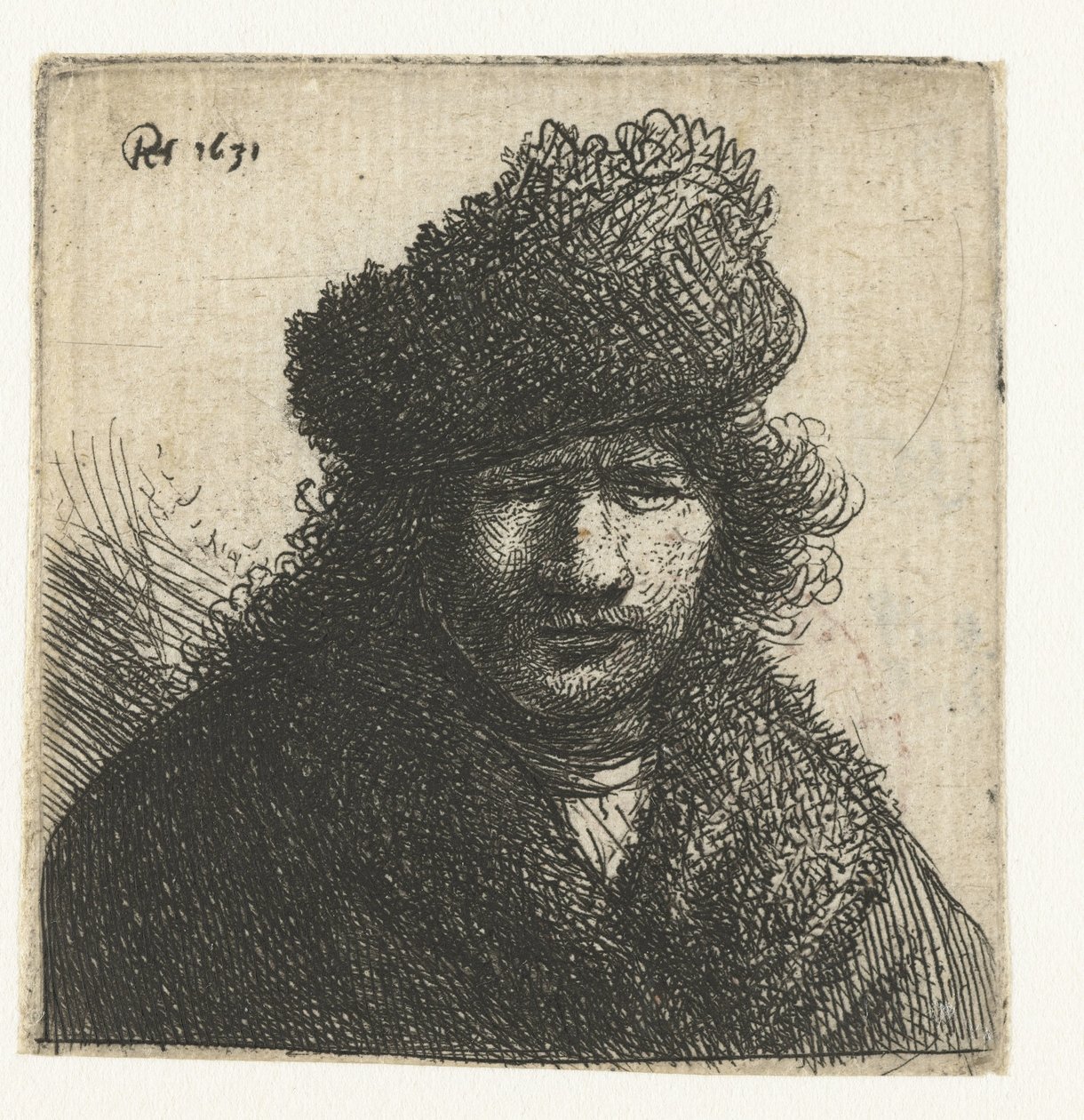 Omakuva vinossa turkislakissa: rintakuva tekijältä Rembrandt van Rijn