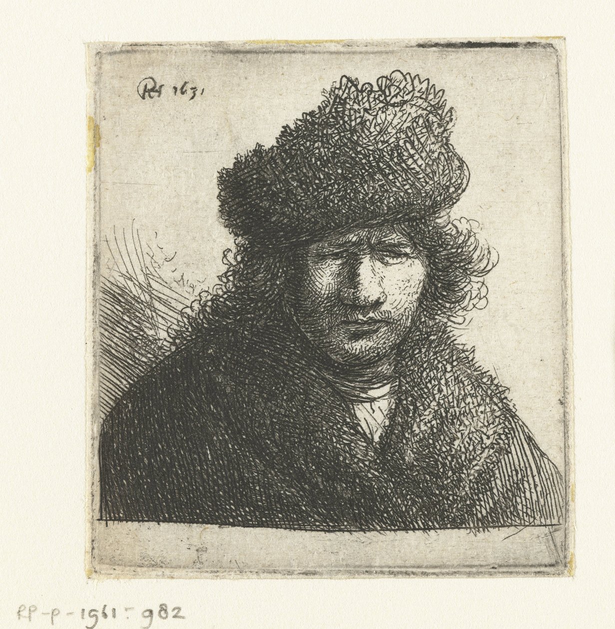 Omakuva vinossa turkislakissa: rintakuva tekijältä Rembrandt van Rijn