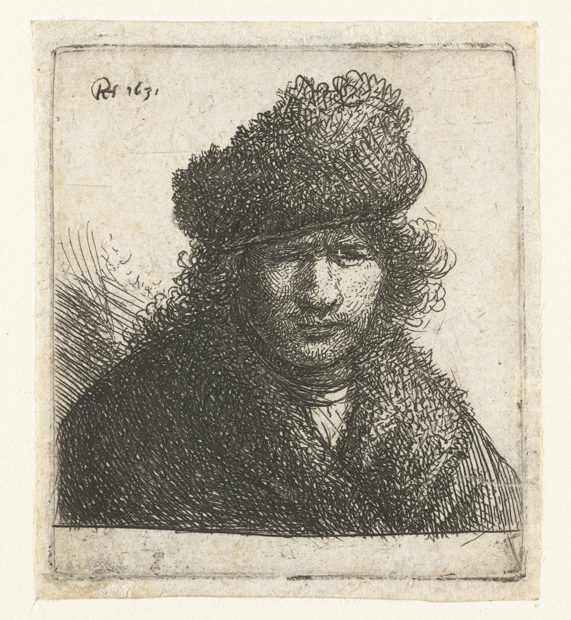 Omakuva vinossa turkislakissa: rintakuva tekijältä Rembrandt van Rijn