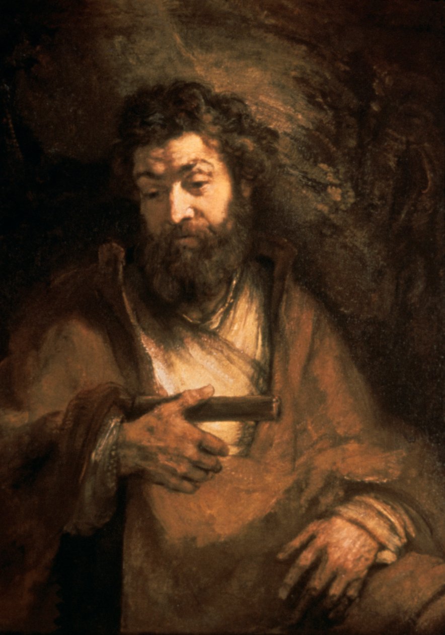 Simon apostoli, 1600-luku tekijältä Rembrandt van Rijn