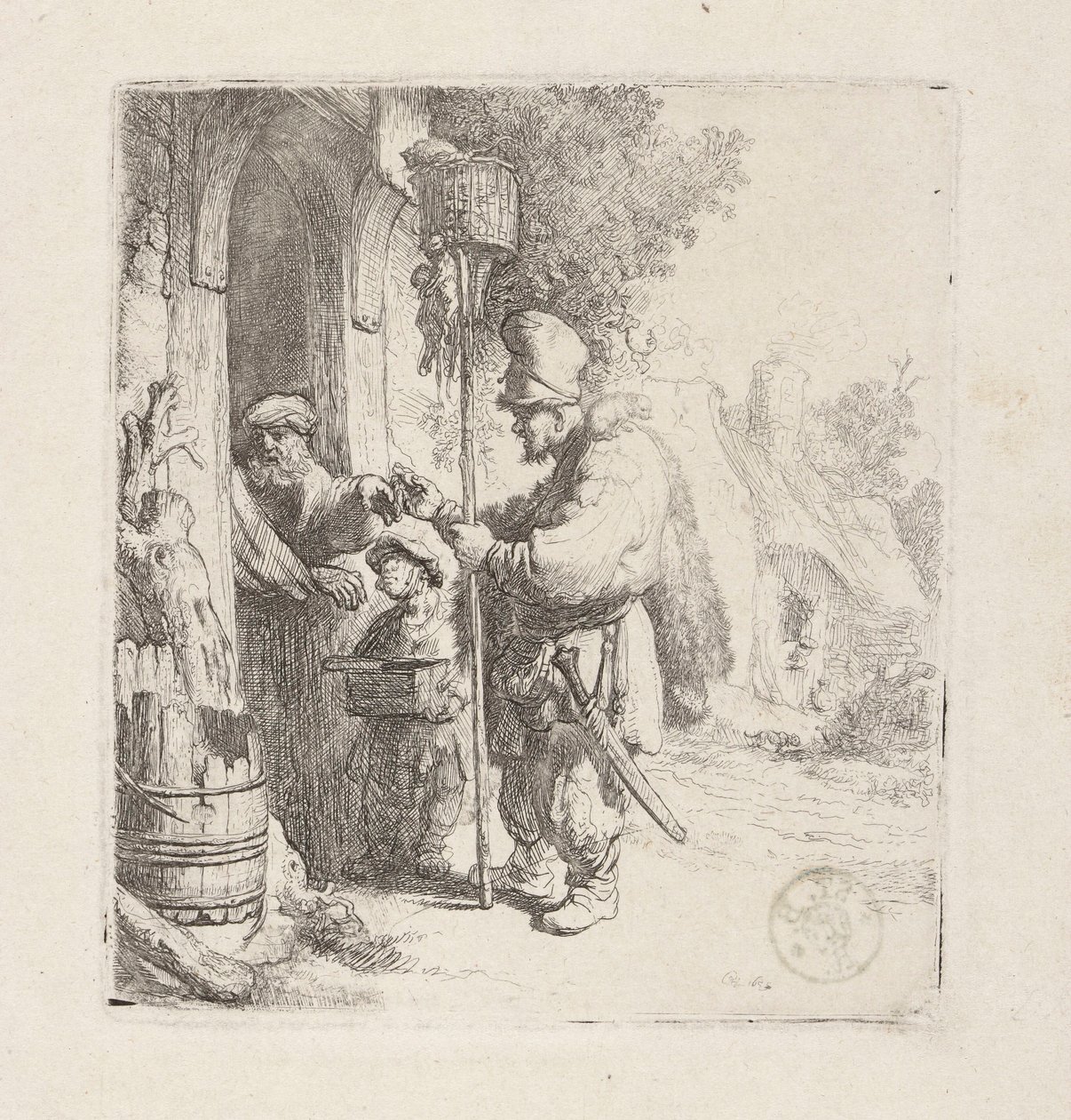 Rottamyrkyn myyjä (Rottamyrkky) tekijältä Rembrandt van Rijn