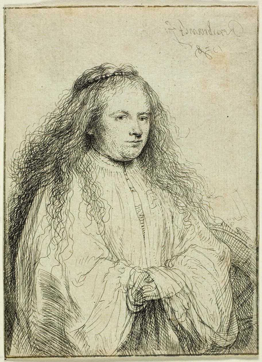 Pyhä Katariina (Pikku juutalainen morsian) tekijältä Rembrandt van Rijn