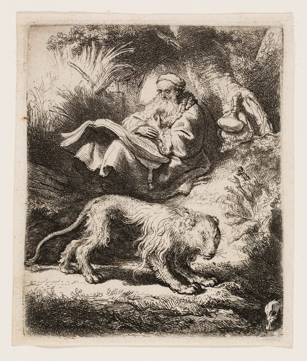 St. Jerome Reading tekijältä Rembrandt van Rijn