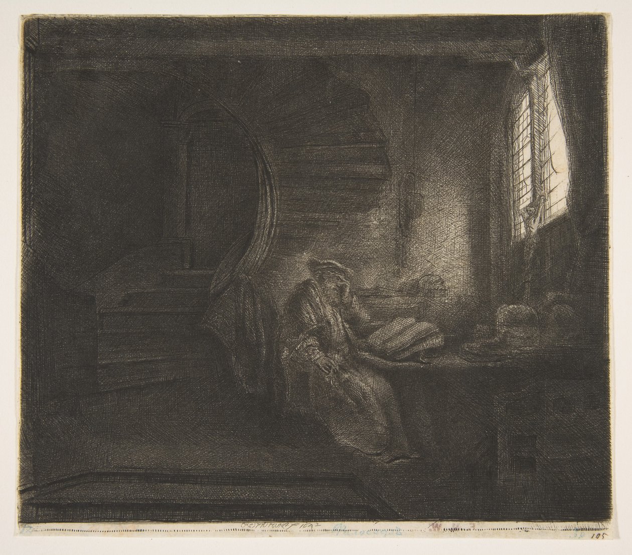 St. Jerome in a Dark Chamber, 1642. tekijältä Rembrandt van Rijn