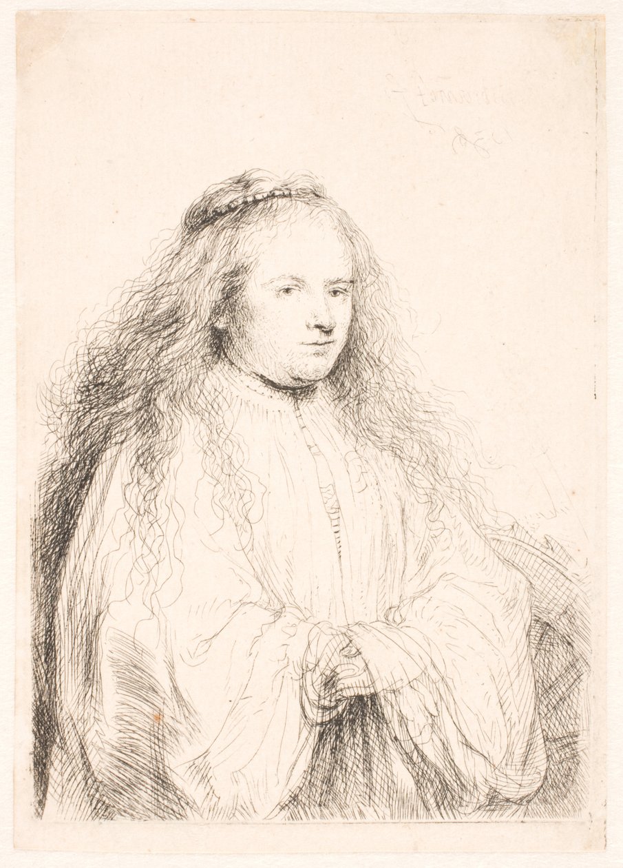 Saskian tutkimus S. Catharinena ("pieni juutalainen morsian") tekijältä Rembrandt van Rijn