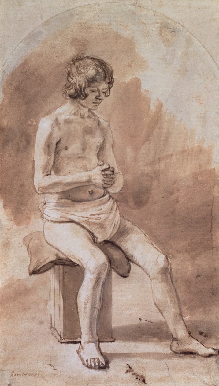 Tutkimus alastonnuoresta tekijältä Rembrandt van Rijn