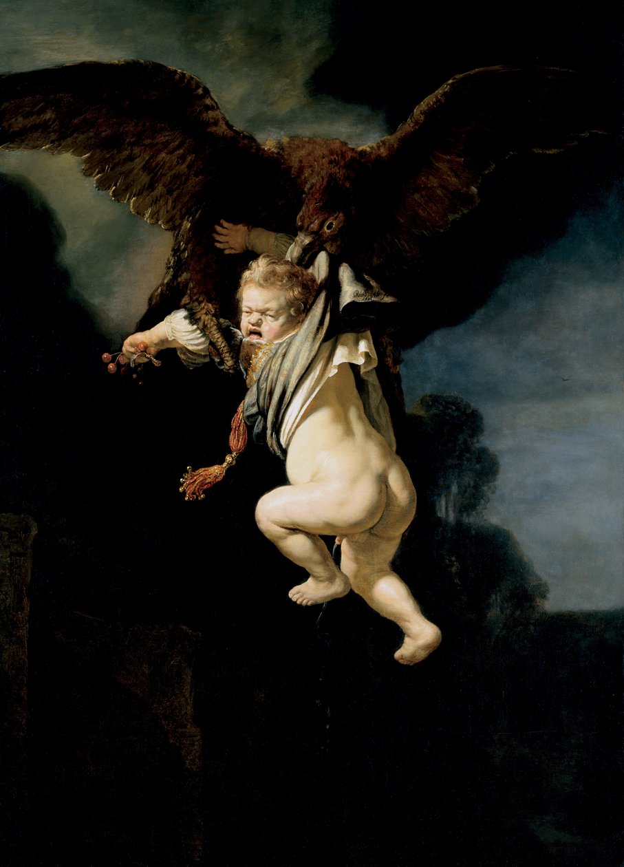 Ganymeden sieppaus, 1635 tekijältä Rembrandt van Rijn