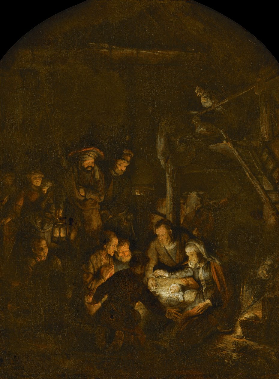 Paimenten palvonta, 1646 tekijältä Rembrandt van Rijn