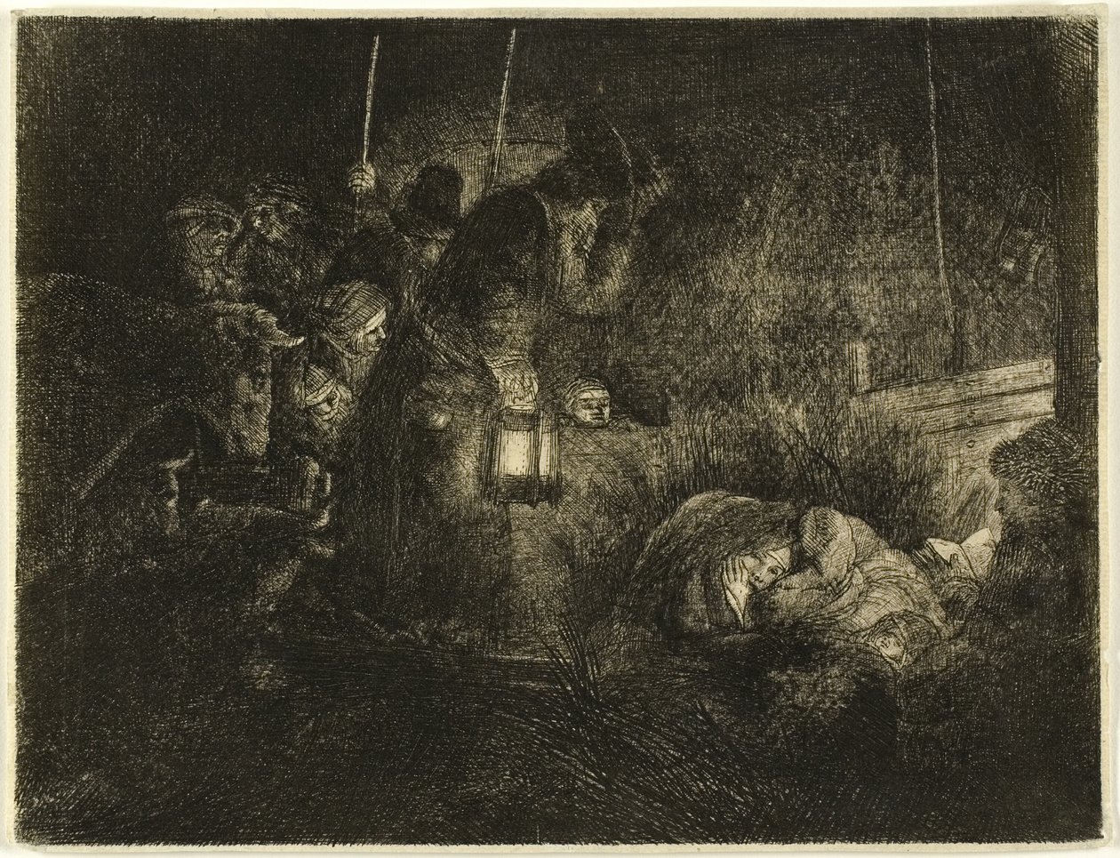 Paimenten palvonta: Yöpala tekijältä Rembrandt van Rijn
