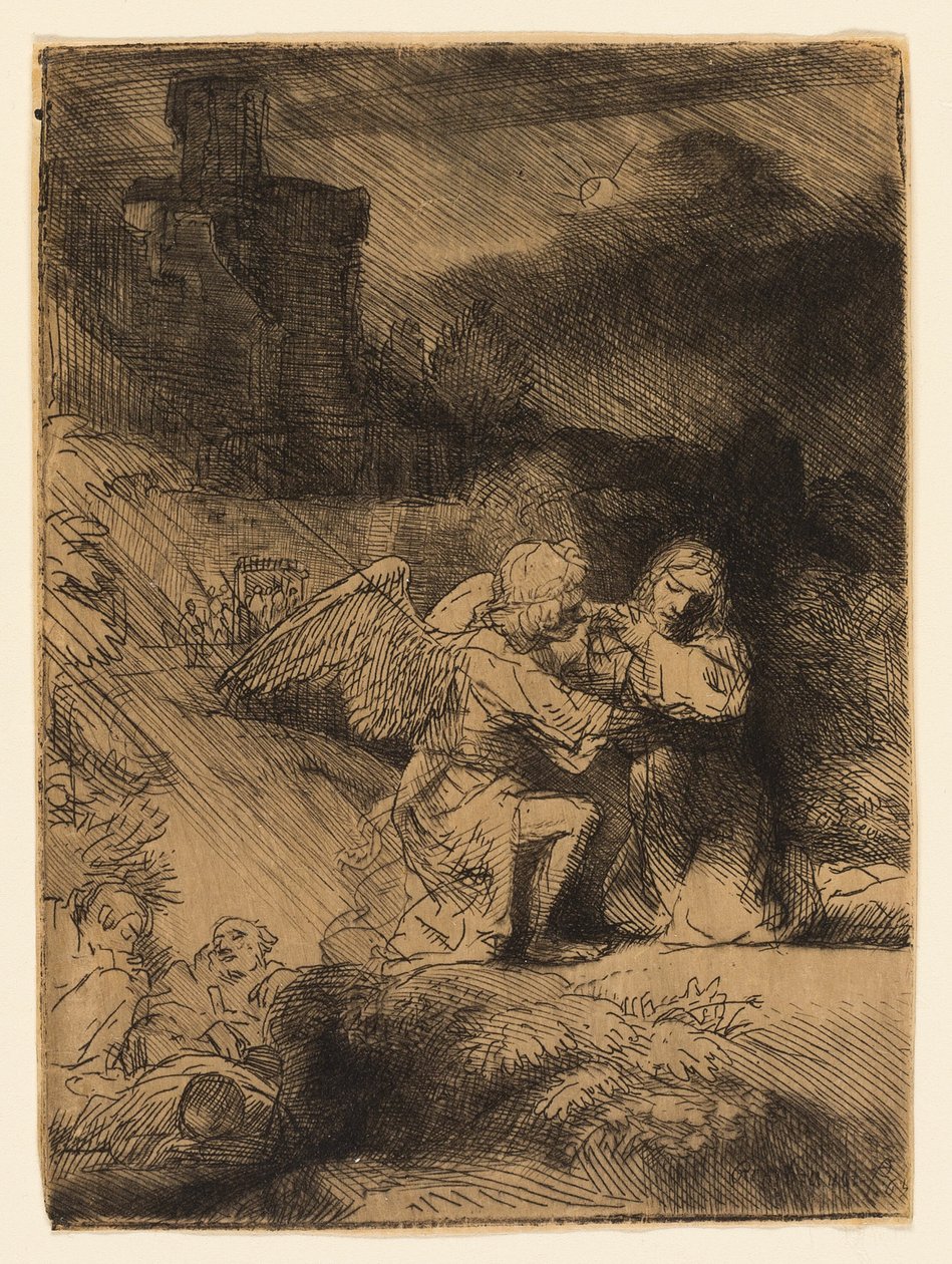 Agony in the Garden tekijältä Rembrandt van Rijn