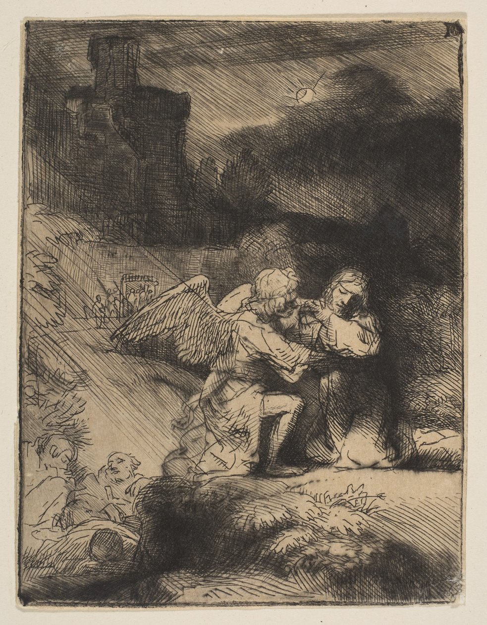 Agony in the Garden, n. 1652. tekijältä Rembrandt van Rijn