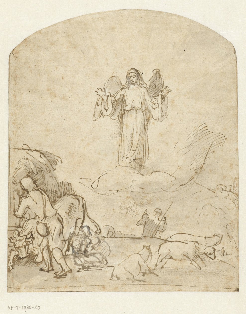 Ilmoitus paimenille tekijältä Rembrandt van Rijn