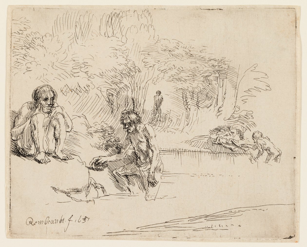 Uimarit tekijältä Rembrandt van Rijn
