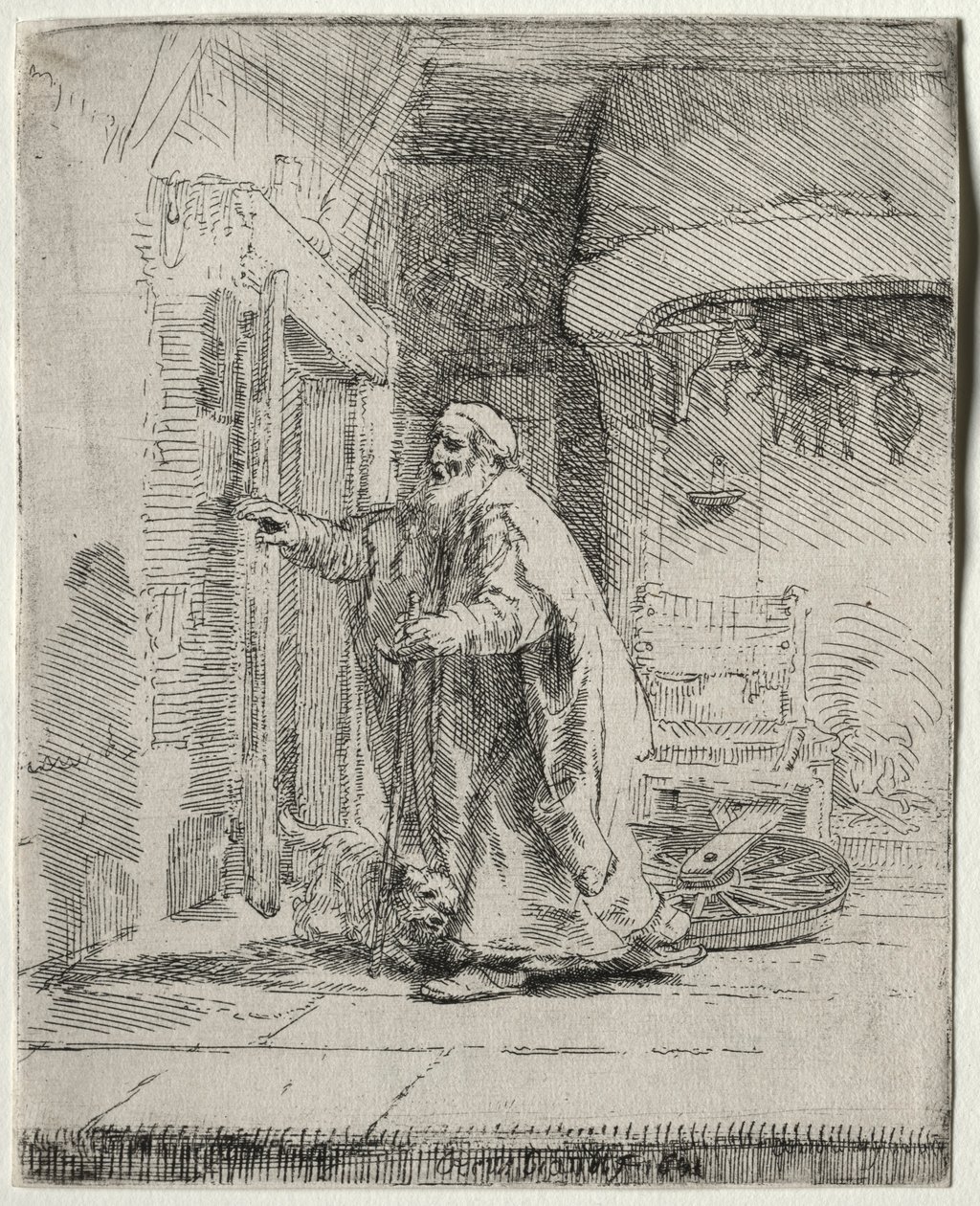 Tobitin sokeus: Isompi levy, 1651. tekijältä Rembrandt van Rijn