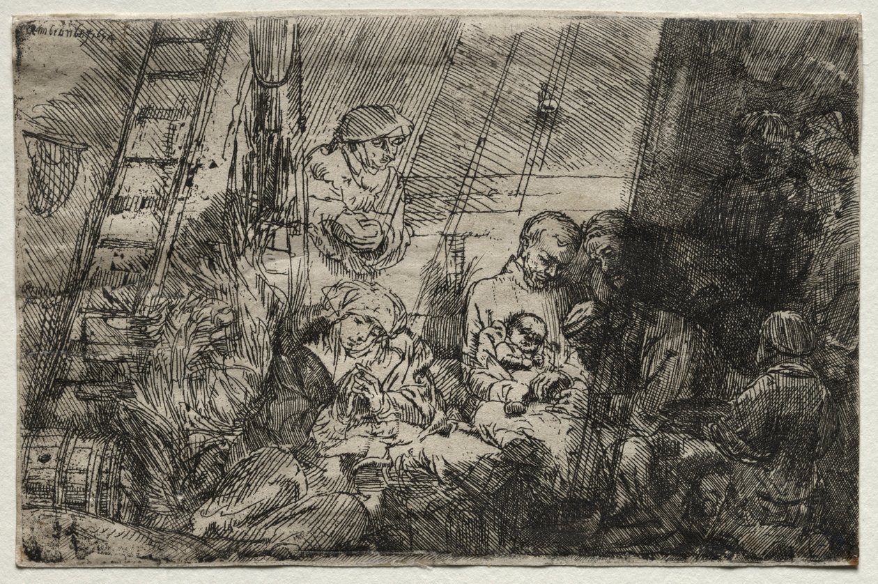 Ympärileikkaus tallissa, 1654. tekijältä Rembrandt van Rijn