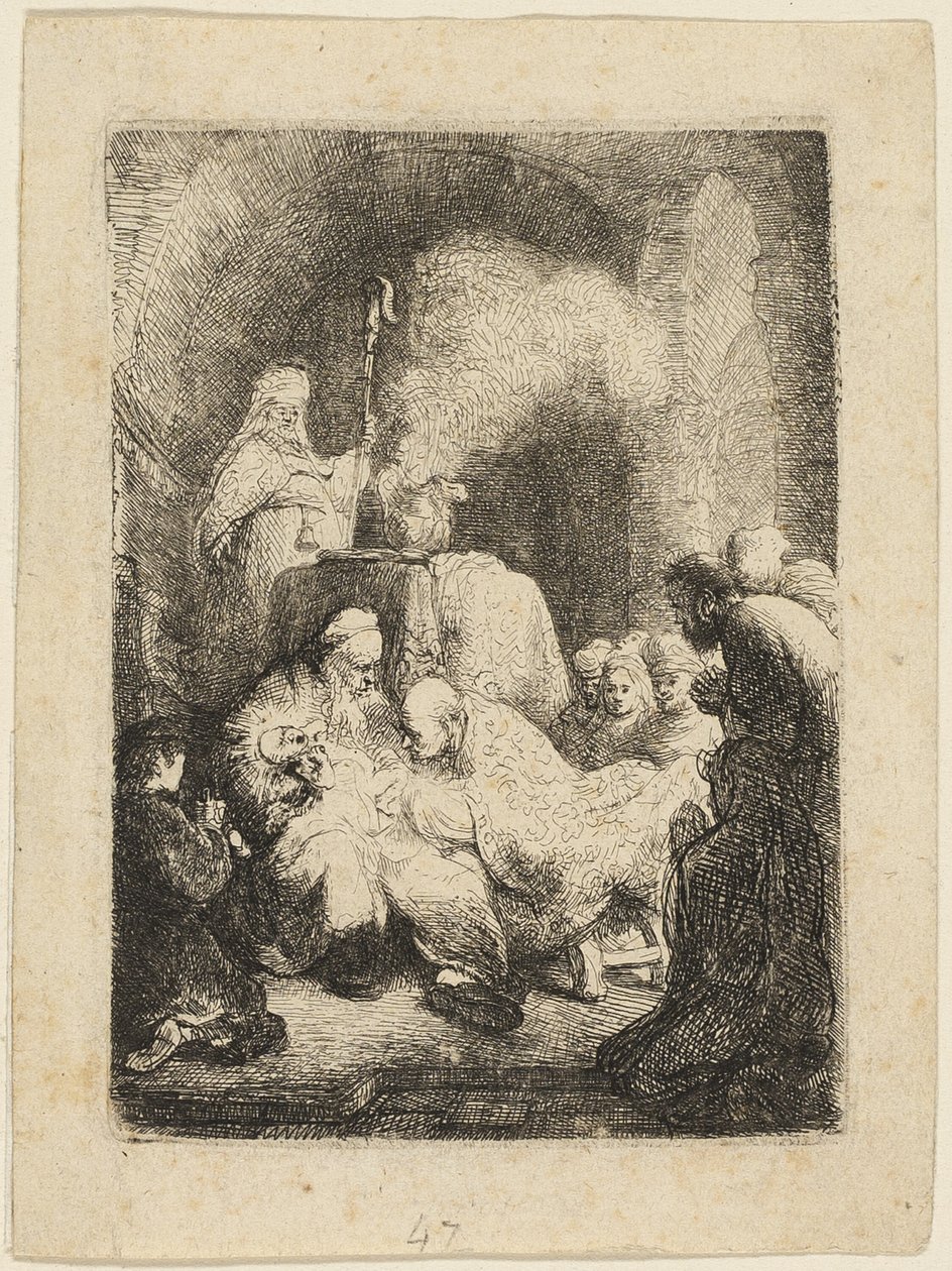 Ympärileikkaus: Pieni lautanen tekijältä Rembrandt van Rijn