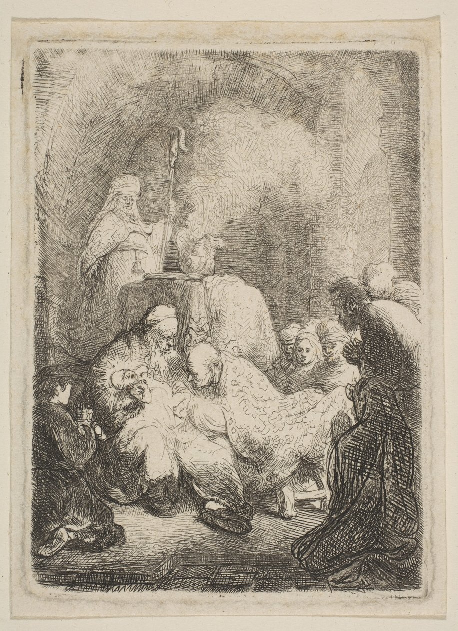 Ympärileikkaus: Pieni lautanen, n. 1630. tekijältä Rembrandt van Rijn