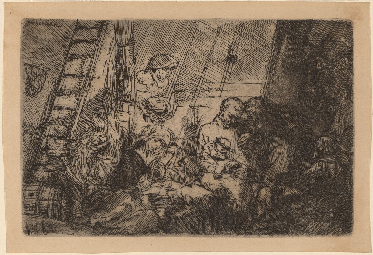 Ympärileikkaus tallissa tekijältä Rembrandt van Rijn
