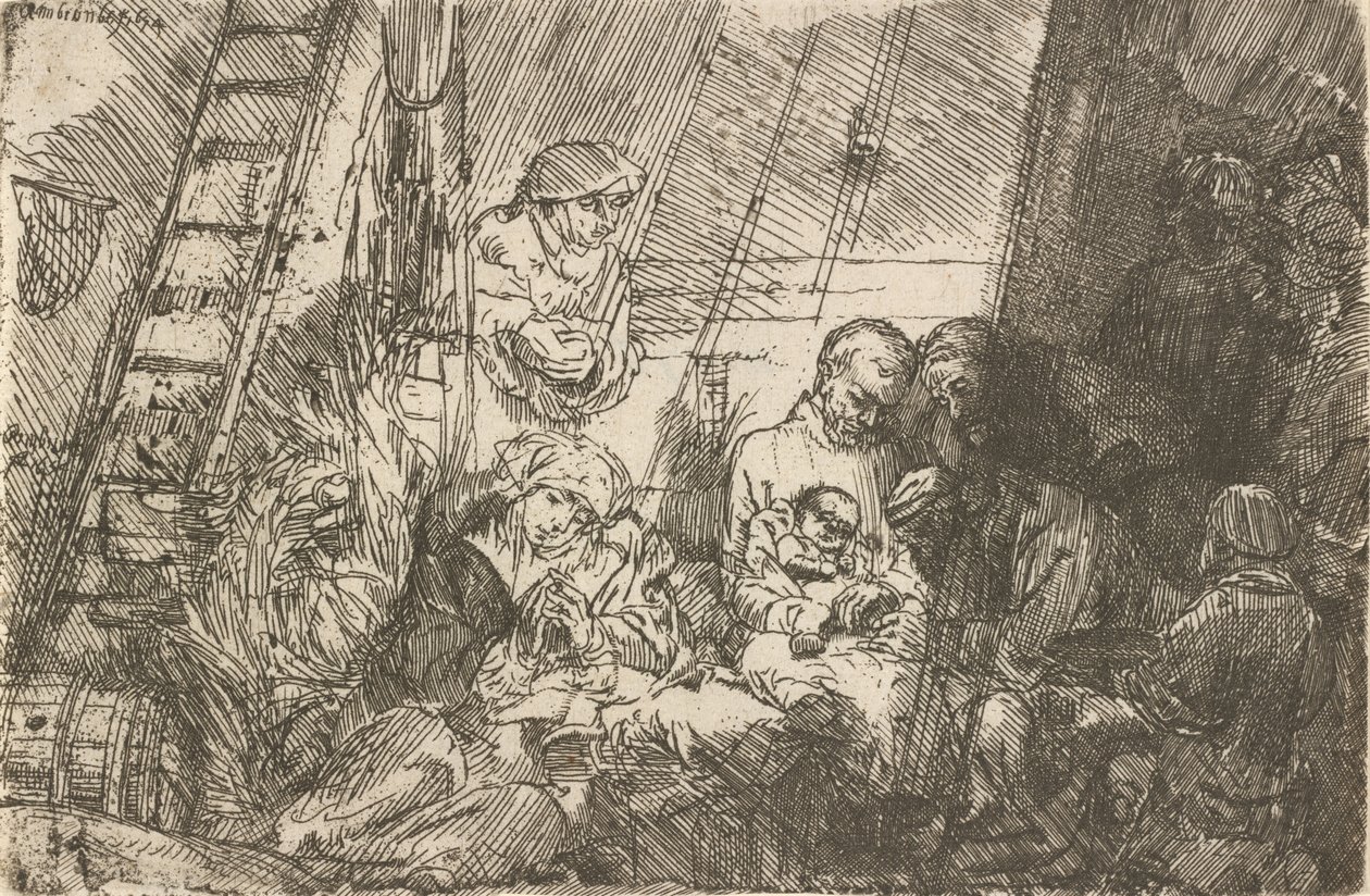 Ympärileikkaus tallissa, 1654. tekijältä Rembrandt van Rijn