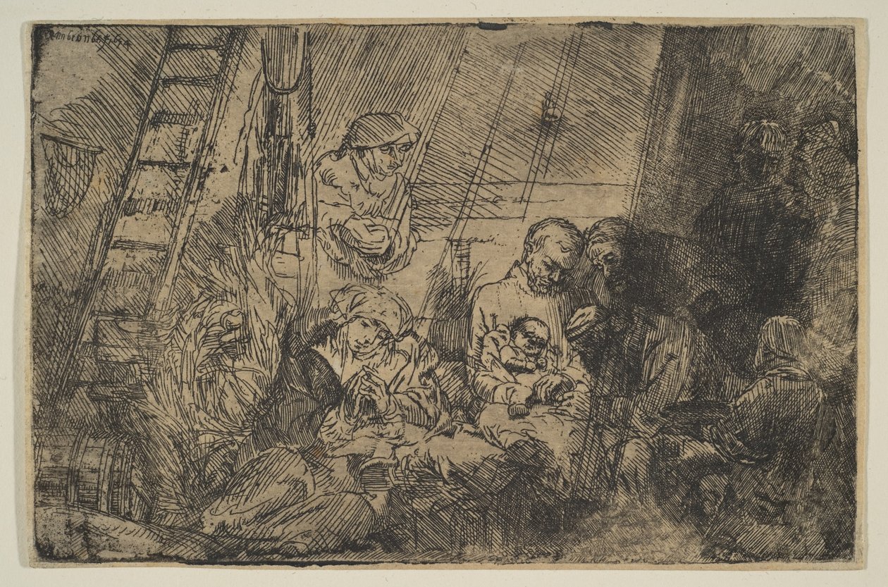Ympärileikkaus tallissa, 1654. tekijältä Rembrandt van Rijn