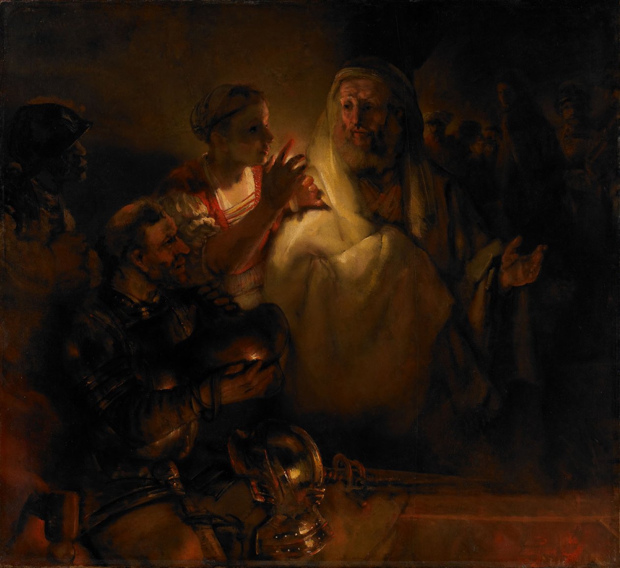 Pyhän Pietarin kieltäminen, 1660 tekijältä Rembrandt van Rijn