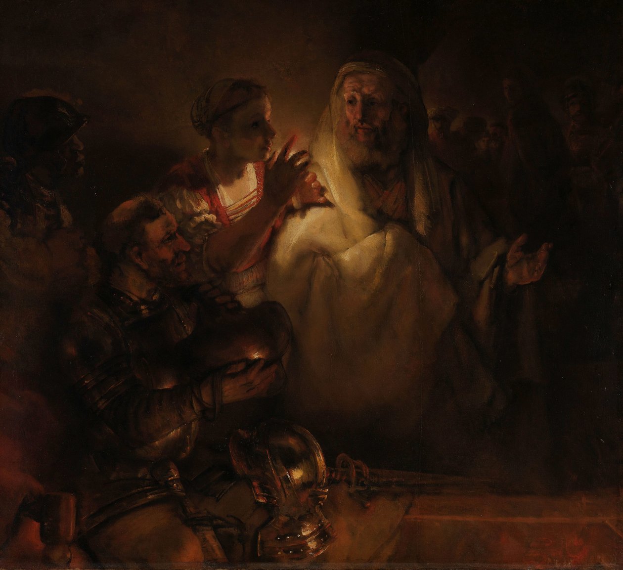 Pyhän Pietarin kieltäminen tekijältä Rembrandt van Rijn