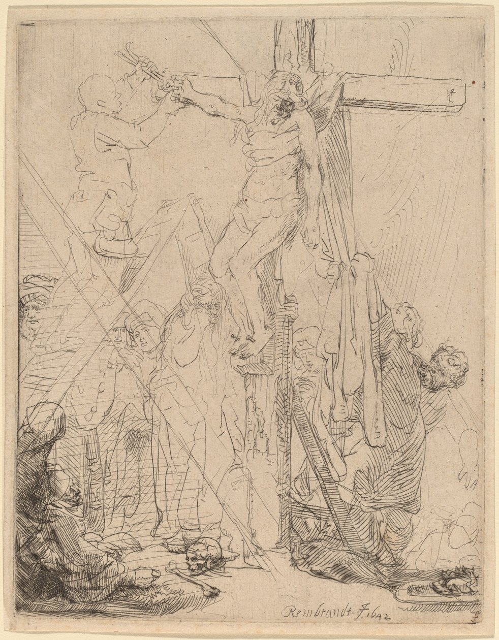 Laskeutuminen ristiltä: luonnos tekijältä Rembrandt van Rijn
