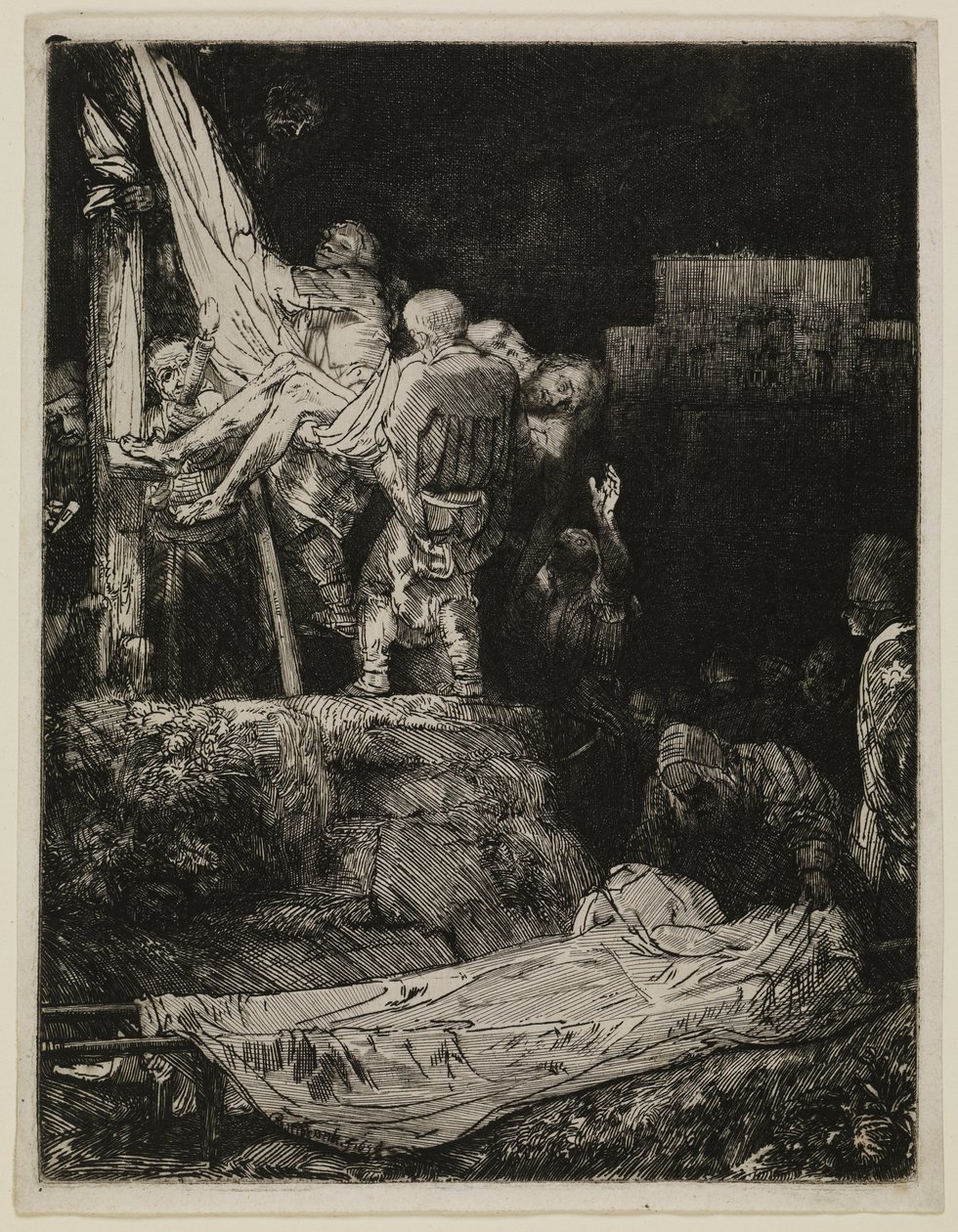 ”Ristin alaslasku” soihtujen valossa tekijältä Rembrandt van Rijn