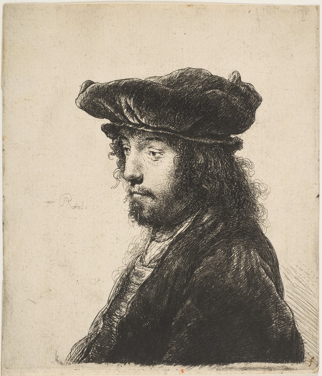Neljäs itämainen pää, n. 1635. tekijältä Rembrandt van Rijn