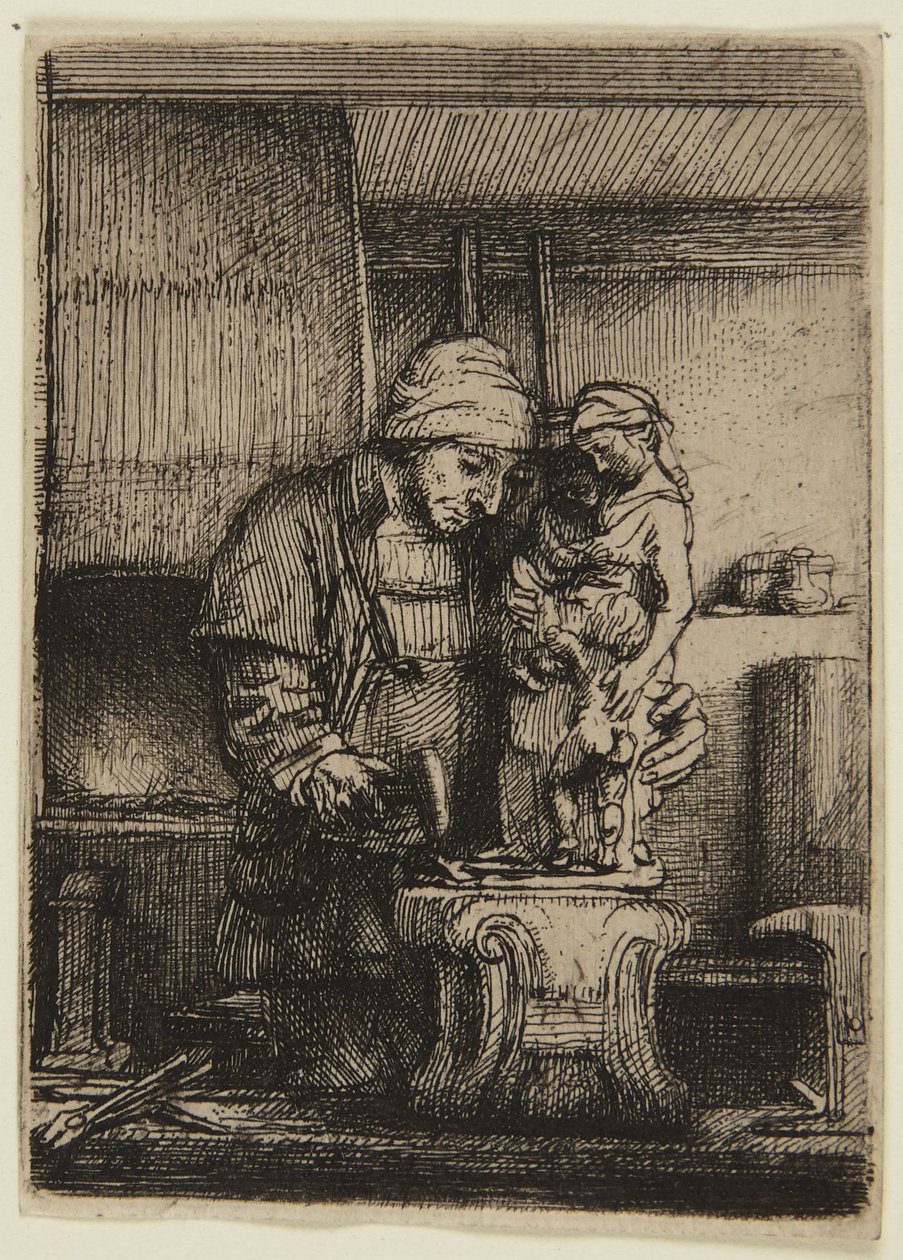 The Goldsmith  (Hind 285, versio I) tekijältä Rembrandt van Rijn