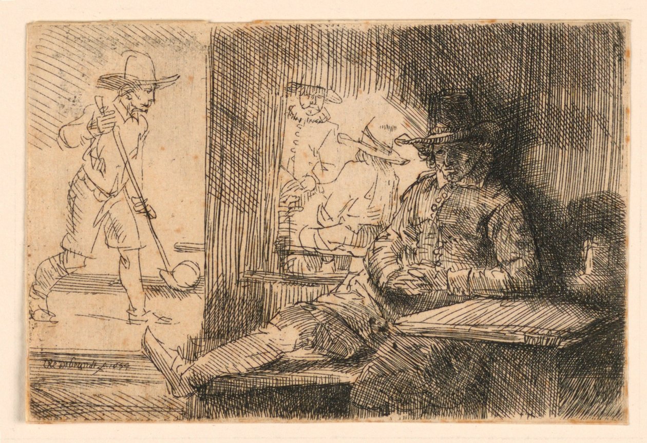 Golfin pelaaja tekijältä Rembrandt van Rijn
