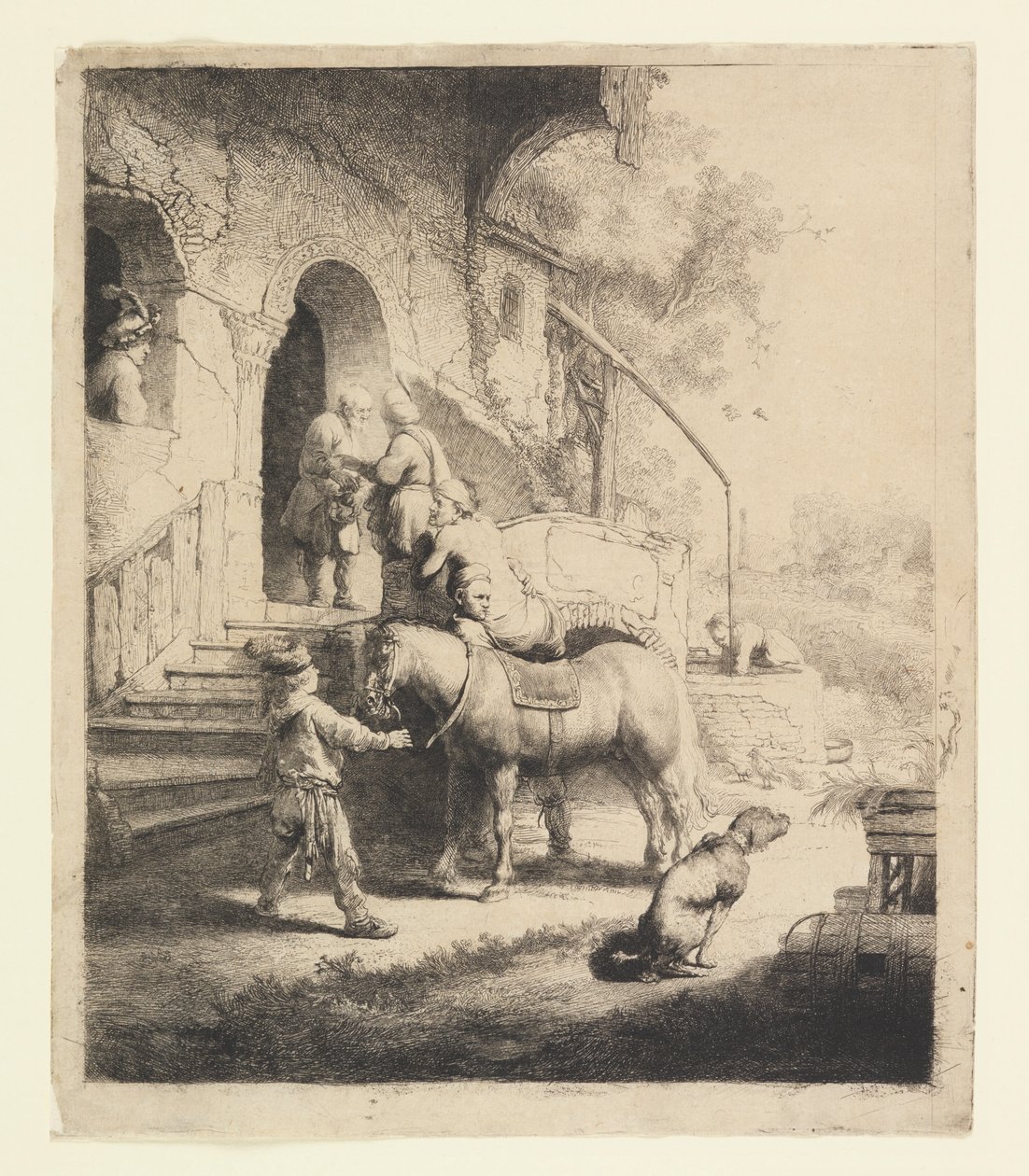 Laupias samarialainen tekijältä Rembrandt van Rijn