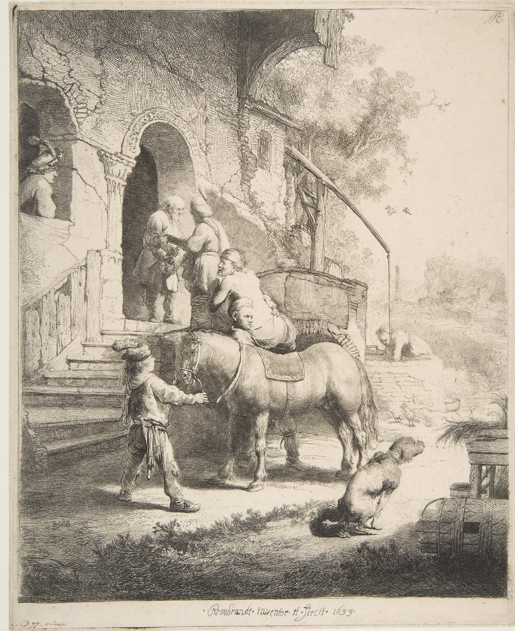 Laupias samarialainen, 1633. tekijältä Rembrandt van Rijn