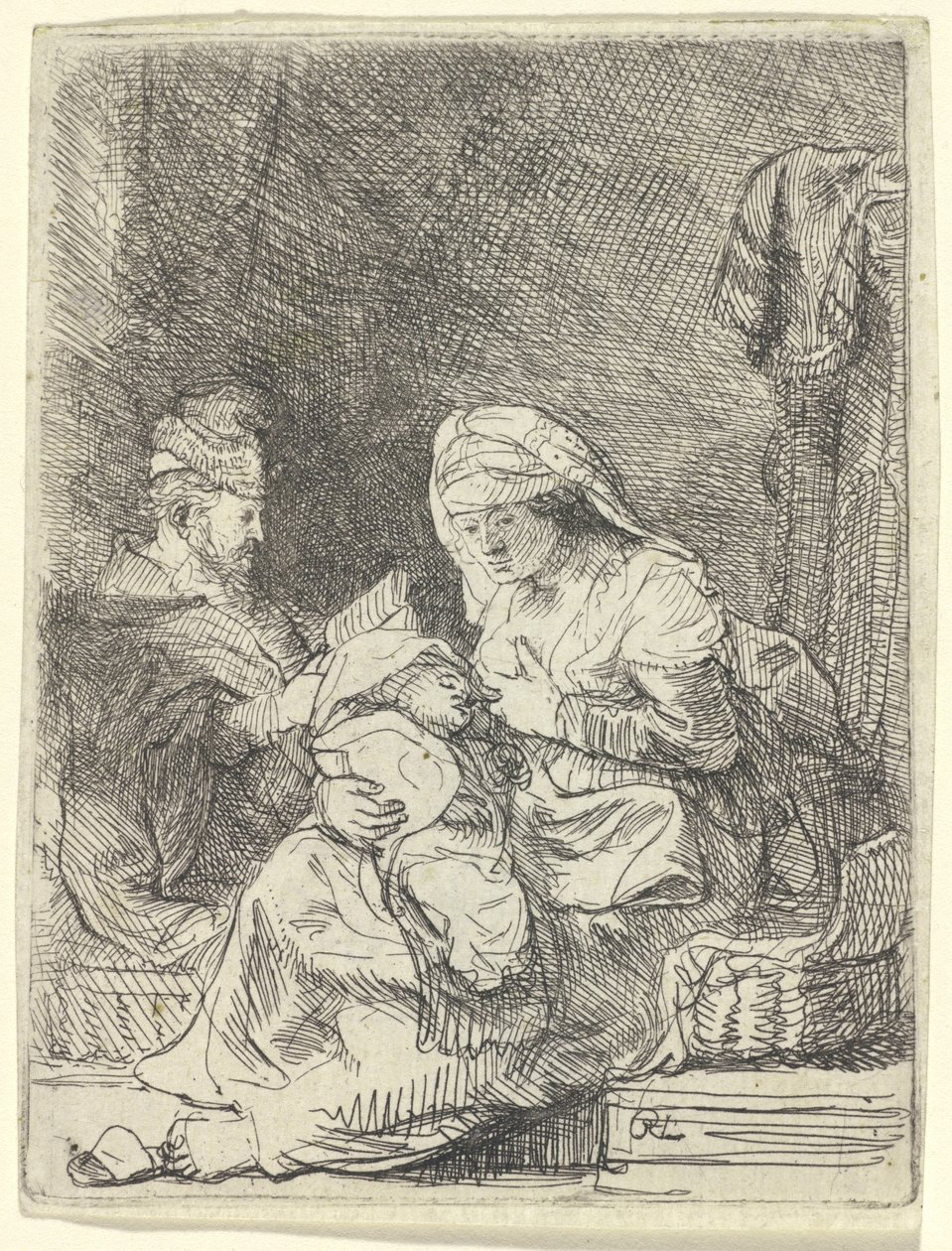 Pyhä perhe tekijältä Rembrandt van Rijn